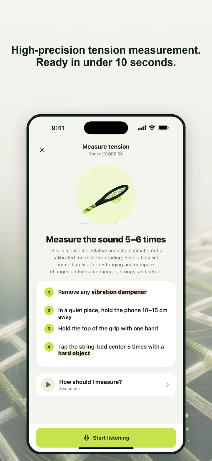 High-precision tension measurement. Ready in under 10 seconds.